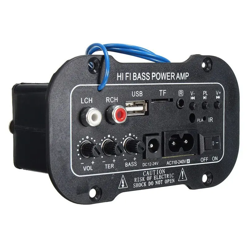 5 Inci 12V 24V 220V Amplifier Ampli Mini Board Audio Bluetooth USB FM Radio TF Player Subwoofer Mobil Bluetooth 2.1 Hi-Fi Bass Penguat Daya Mini Mobil Kit Amplifier Mobil Radio Penguat Digital Audio USB TF Remote Car 1
