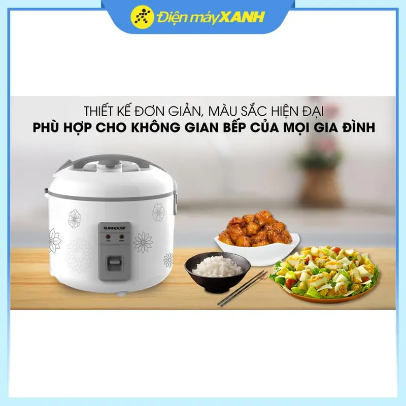 Nồi cơm nắp gài Sunhouse 1.8 lít SHD8603 Cooker 6