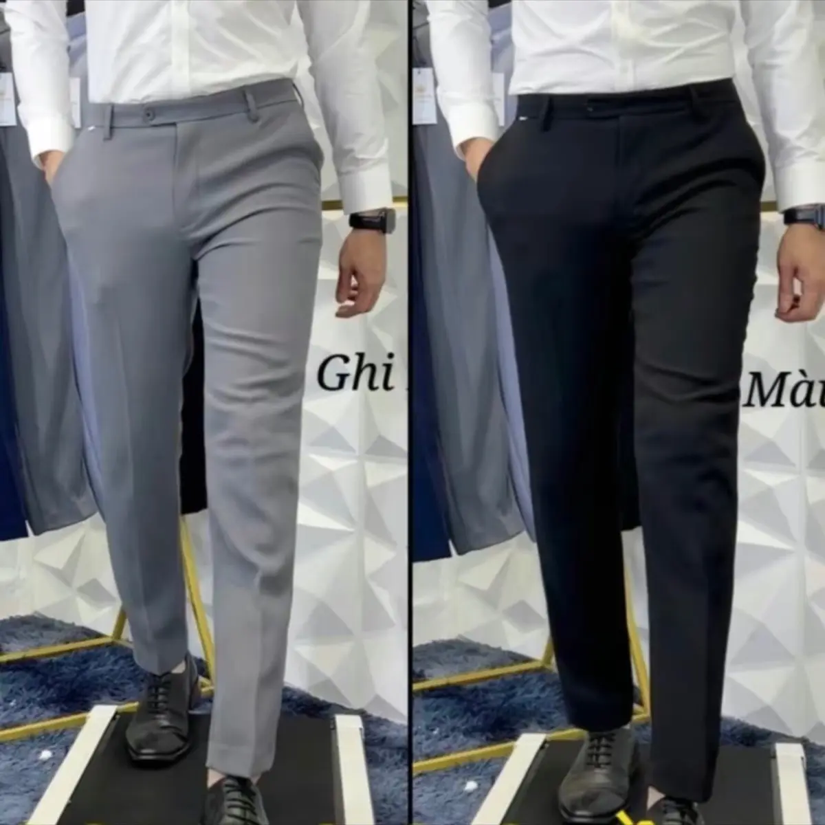 Combo 2 quần Tây âu nam chất vải cotton mềm dầy dặn Menswear Pants