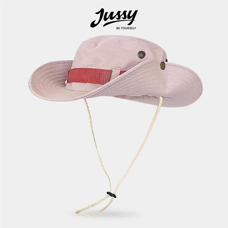 Mũ Bucket Cao Bồi JB16 Jussy Fashion Nón Vành Tròn Chất Vải Dù Trượt Nước Có Lớp Lót Free Size Hat Kaki Women Cap 
