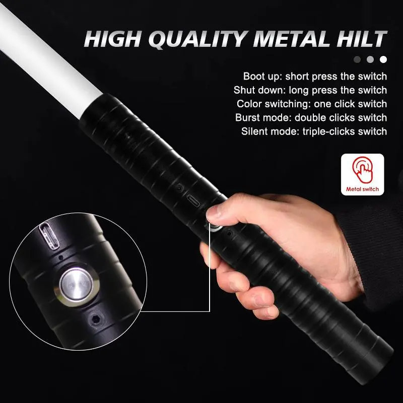 Rechargeable Light Saber, 1 Box RGB Color Changing Light Saber with Sound, Cosplay Toy Light Saber for Holiday & Party 6