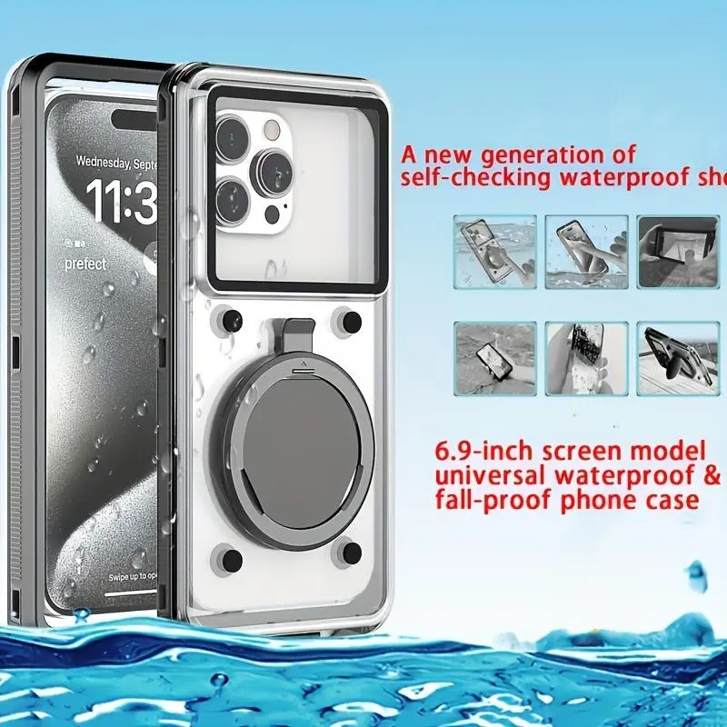 Multifunctional Waterproof Phone Case, 1 Count Phone Protector with Touch Screen, Suitable for Most Phone Models, Designed for Swimming Diving 1