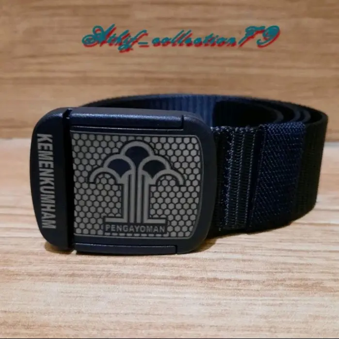 sabuk tactical laser grafir logo kemenkumham / hitam