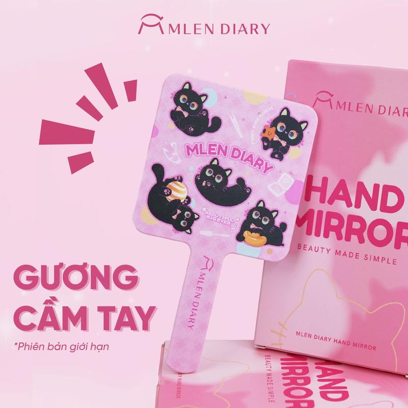 Product Introduction of Mlen Diary - Gương Cầm Tay Mlen Diary Màu Hồng Phiên Bản Giới Hạn 1