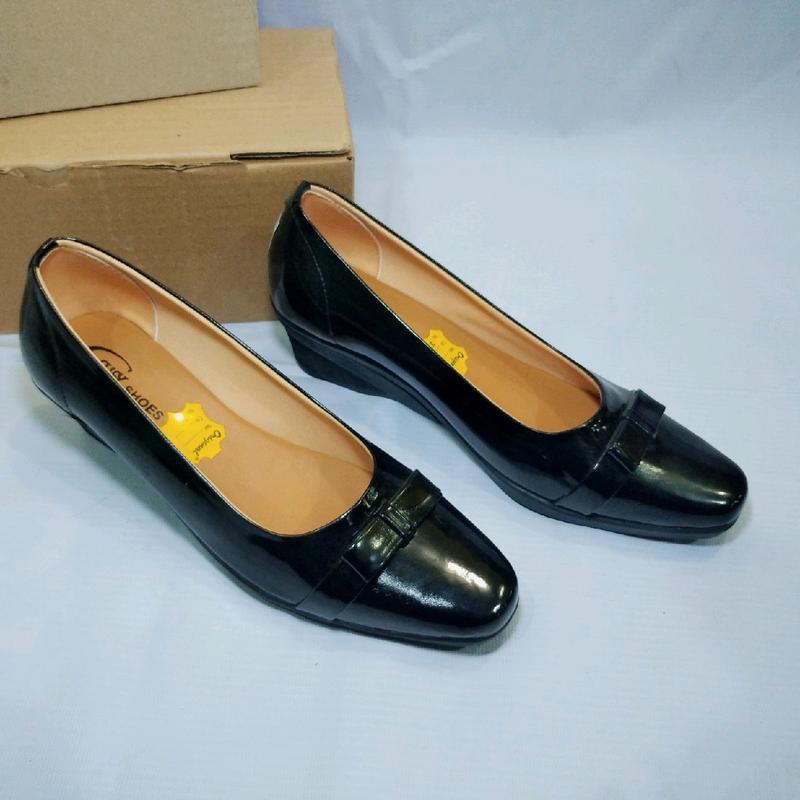 SEPATU KERJA KANTOR WANITA PANTOFEL WEDGES HAK TINGGI 1