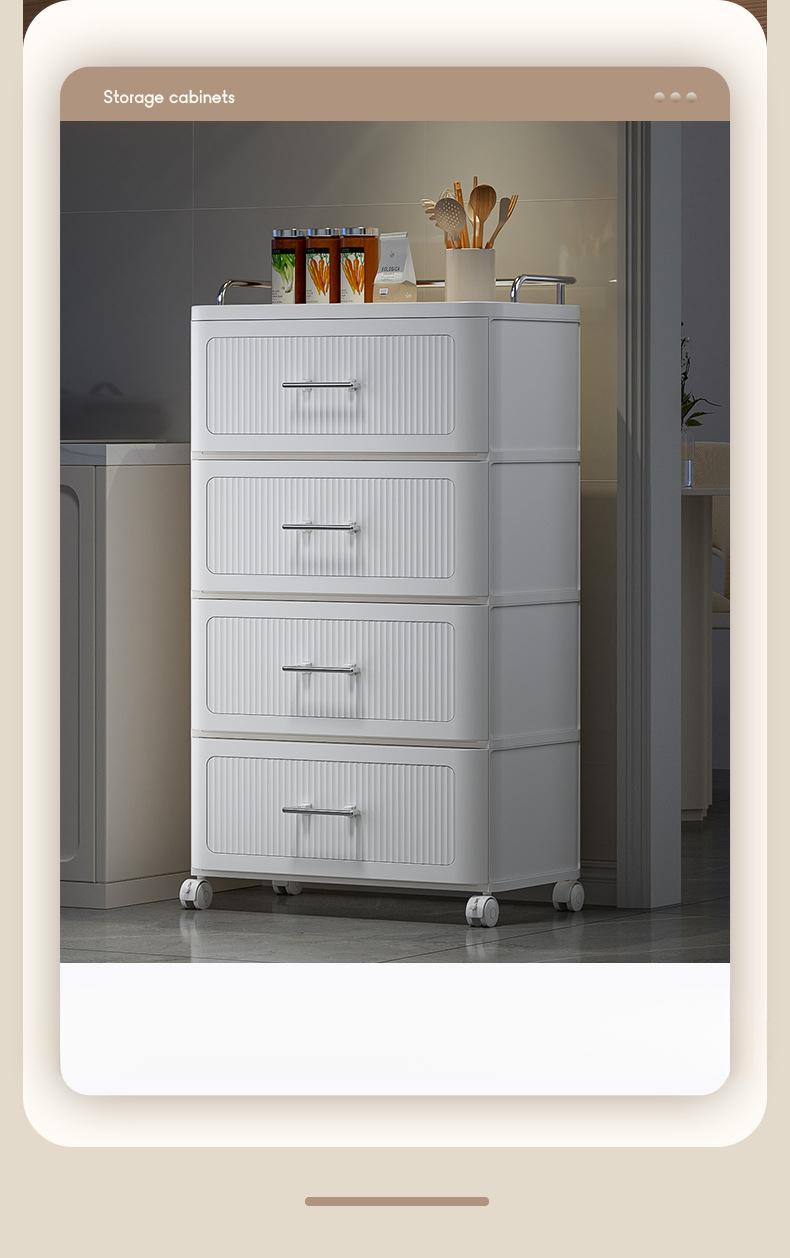 Product Introduction of Multi-Functional Drawer Storage Cabinet Household Storage Cabinet Organizing Cabinet Multi-Layer Toy Snack Movable Storage Rack 2
