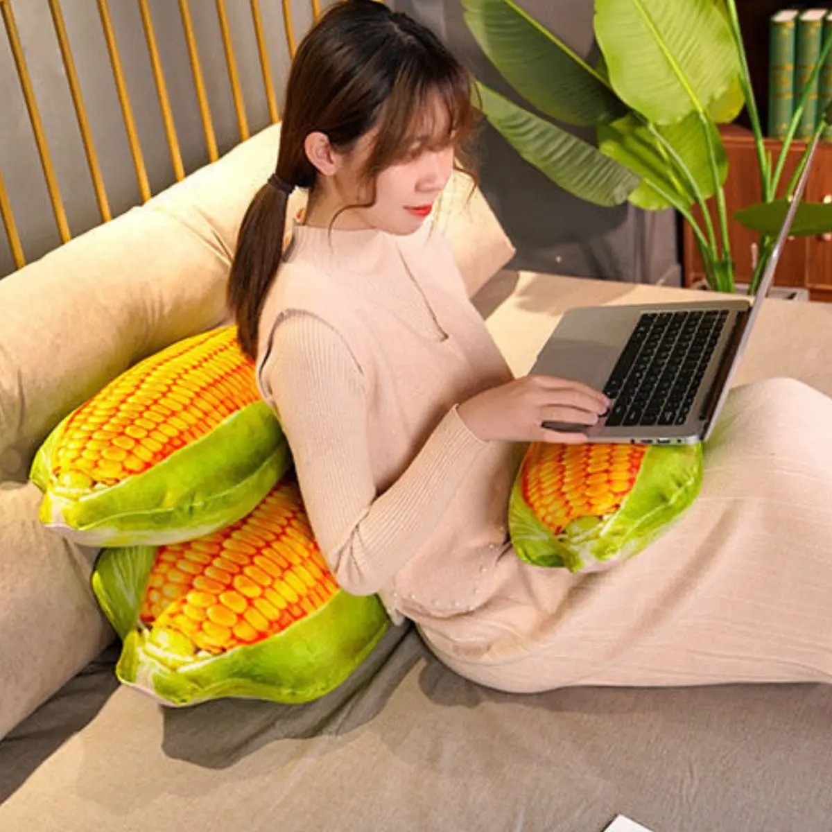 Gấu bông trái bắp 3D thú nhồi bông vải nhung mềm mại cao cấp hàng chất lượng [Có bảo hành] Toy Thú Bông Đồ Chơi Phát Nhạc