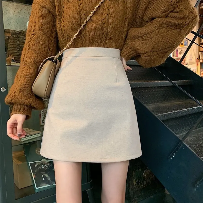 [M245] Chân Váy Vải  Ép Mịn Bassic Dáng Ngắn Phom A  Có Quần Bảo Hộ | BigBuy360 - bigbuy360.vn