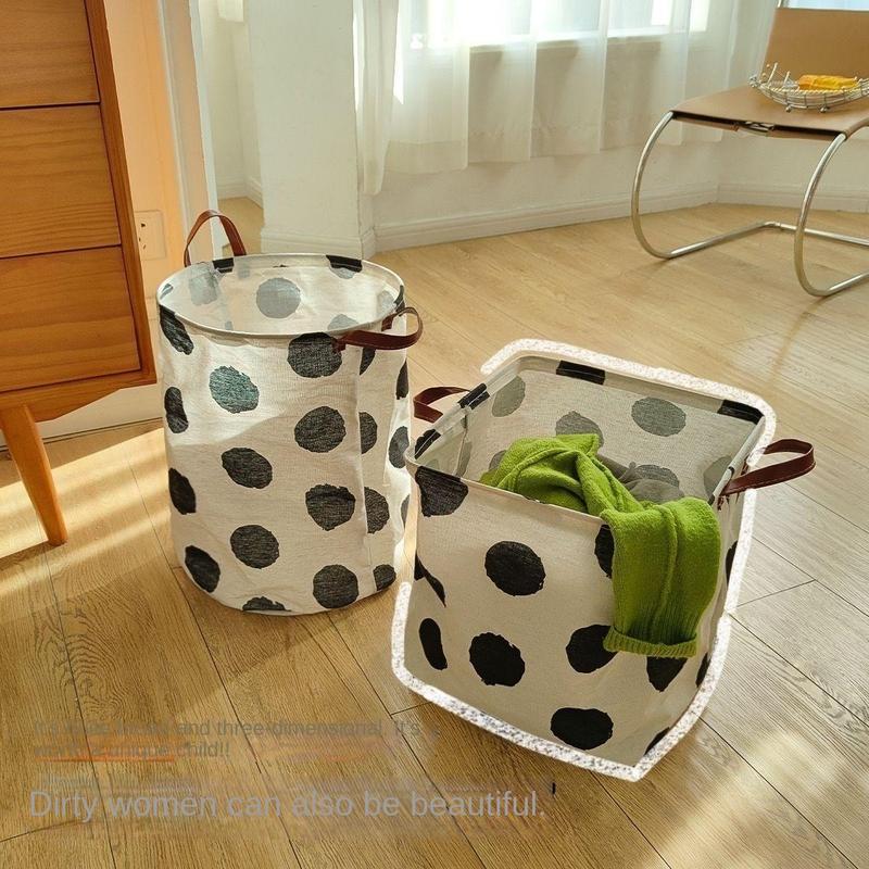 Product Introduction of Dirty Laundry Basket Ins Foldable Dirty Laundry Bin Cow Design Dirty Laundry Hamper Dormitory Special Dirty Laundry Basket Storage Basket 0