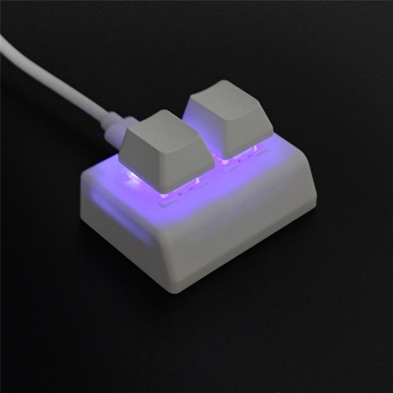Bàn Phím Lập Trình Macro RGB Mini, 2 Phím, Vẽ Chơi Game, Công Tắc Màu Đỏ, Bàn Phím Tùy Chỉnh, Bàn Phím Chơi Game OSU