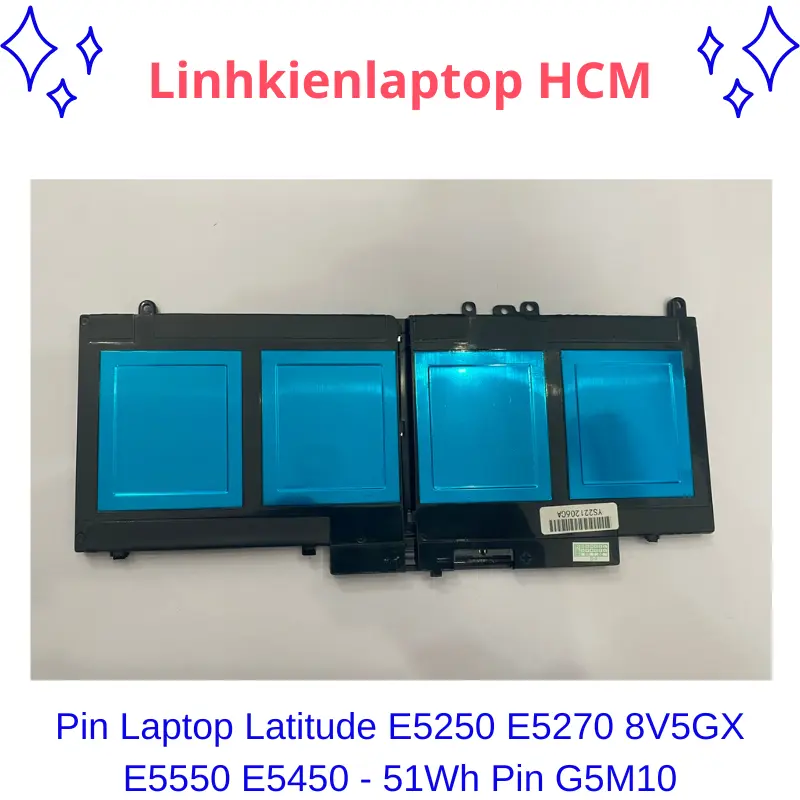 Pin Laptop Latitude E5250 E5270 8V5GX E5550 E5450 - 51Wh  Pin G5M10 3