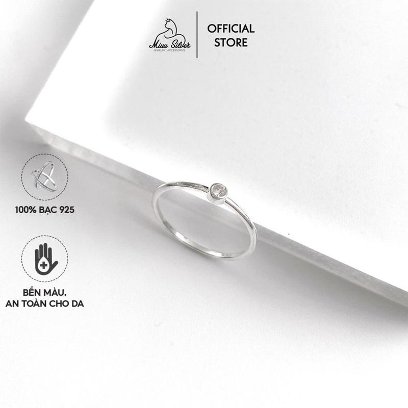 Nhẫn bạc trơn nữ Miuu Silver Tiny Ring - Bạc 925 thiết kế thời trang, kiểm tra kĩ càng trước khi giao hàng