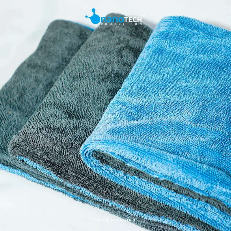 700 GSM | 90cm X 70cm | DUAL SIDE TWISTED DRYING TOWEL - nanoTECH PROTECTION - HANDUK LAP PENGERING MOBIL MOTOR Air Car Kendaraan 4