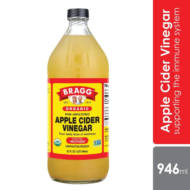 Giấm Táo Hữu Cơ Bragg 946ml USA Chua - Đặc biệt từ Mỹ apple  cider 0