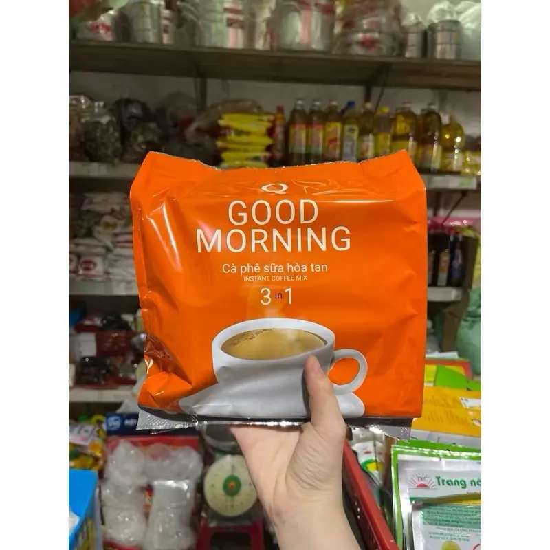 Cà phê sữa Good Morning Trần Quang 480g cafe mix 3 in 1 (bịch 24 gói * 20g)