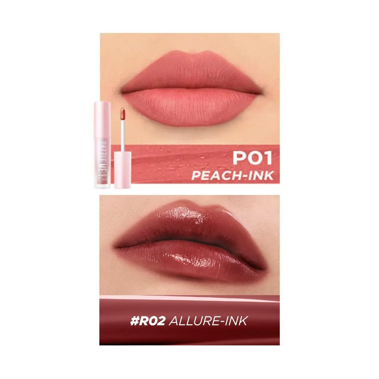 [Matte] 01 Peach Ink + [Gloss] 02 Allure Ink 