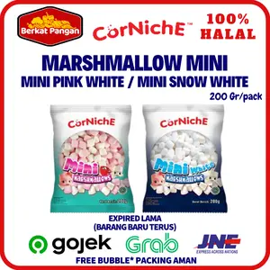 CORNICHE Mini Marshmallow Permen 200gr / Snow White / Pink White / Marshmellow