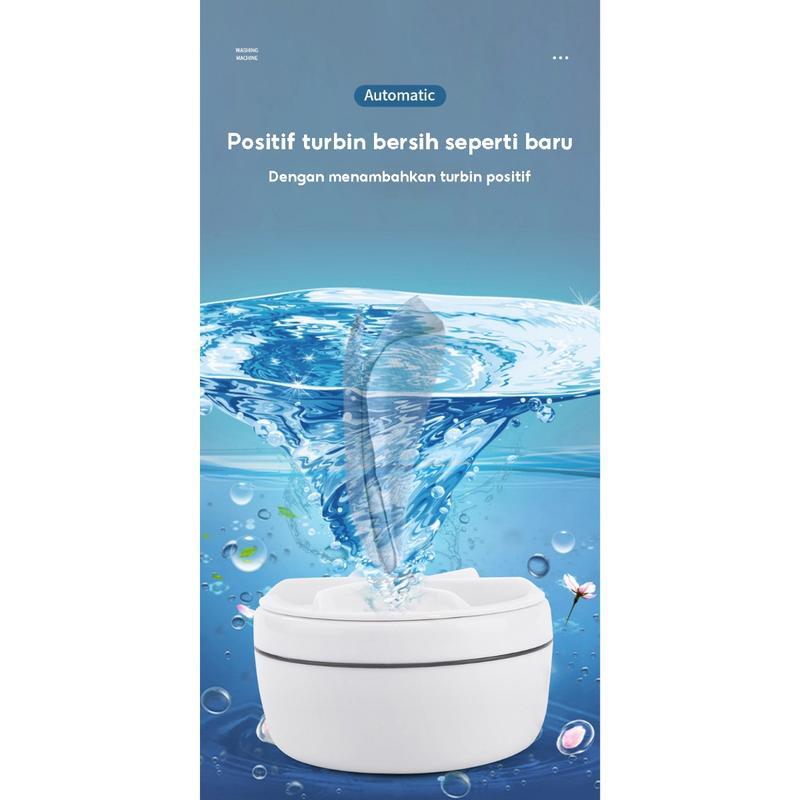 Product Introduction of Mesin Cuci Mini Portable USB Ultrasonic / Mesin Putar Pencuci Pembersih Pakaian Dalam Kaos Kaki Handuk Piring / Turbine Washer Untuk Travelling 29