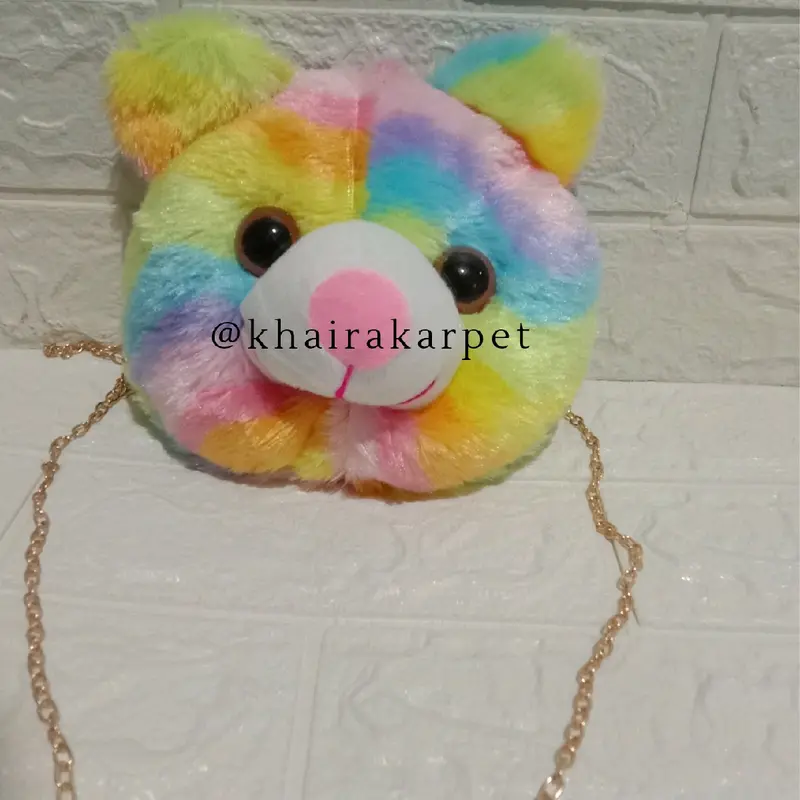 TAS SELEMPANG KEPALA TEDDY BEAR MINI / TAS SELEMPANG ANAK-ANAK MURAH 2