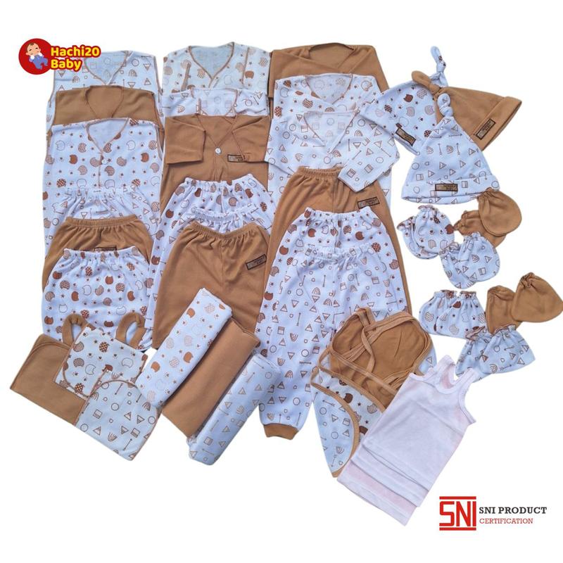 PAKET LENGKAP 39 PCS BAJU BAYI NEWBORN BARU LAHIR BAHAN KATUN LEMBUT TERLARIS SNI Parsel 4