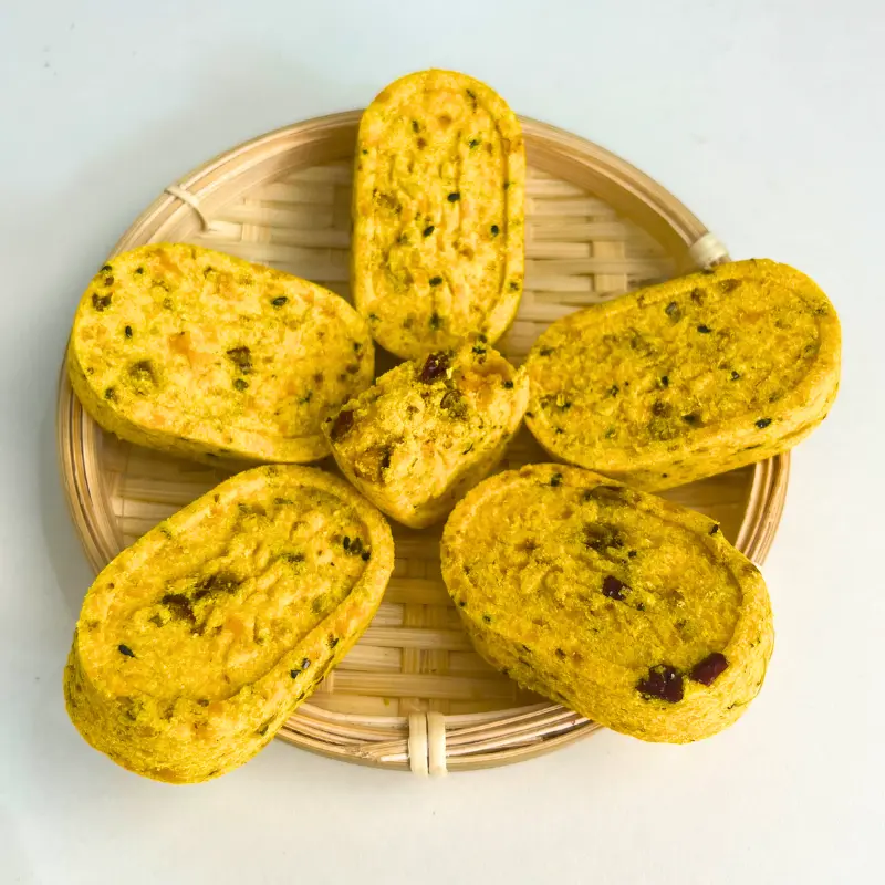 Bánh Ngũ Cốc Gấc Mix Hạt Không đường [ 5 Nguyên Liệu Tự Nhiên ] Thức Ăn Vặt Snack Food 5