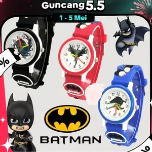 (Grosir)Jam Tangan Anak-Anak Timbul Batman Umur 2-7 Strap Rubber/Karet(Dikirim Jakarta)