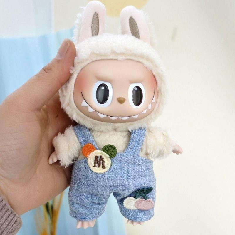 Quần áo búp bê Epeaa labubu, Phụ kiện búp bê Thủ Công thời gian để thư giãn đầy Labu, Quà tặng cos bền, váy lưới kim sa nơ, Thích hợp cho búp bê Labu 17 cm Toy Đồ Chơi 7