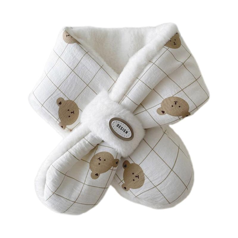 2024 Warm Scarf for Infants Toddler Unisex Cartoon Bear Neck Wrap Towel Soft & Comfortable Baby Neckerchief Winter 7