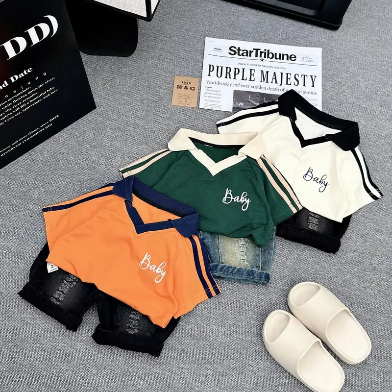 SALE SET ÁO CỔ BẺ KÈM QUẦN JEAN BÉ TRAI SIÊU ĐẸP 8-26KG(BABY) 7
