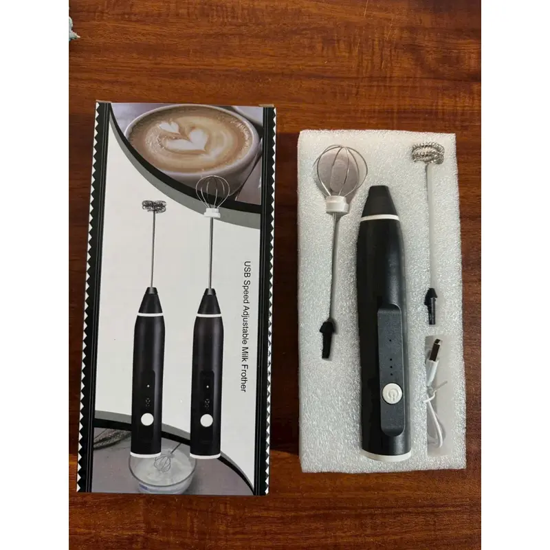 Máy tạo bọt cafe 3 tốc độ, máy đánh trứng cầm tay không giây, hỗ trợ sạc pin tiện lợi sử dụng 7