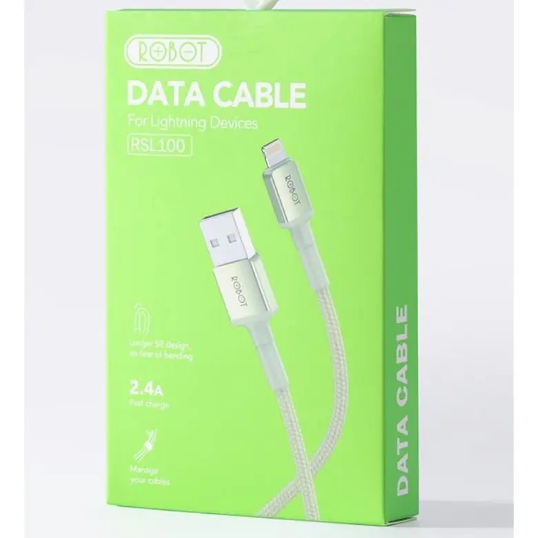 [ROBOT R-SL YELLOW] KABEL DATA l-PH0NE USB LIGHTNING FAST CHARGING l-PH0NE 5 6 6S 7 7+ 8+ XR XS 6