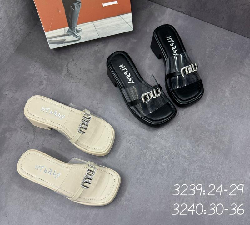 Dép lê miu, dép cao gót 4p sang chảnh cho bé gái 4