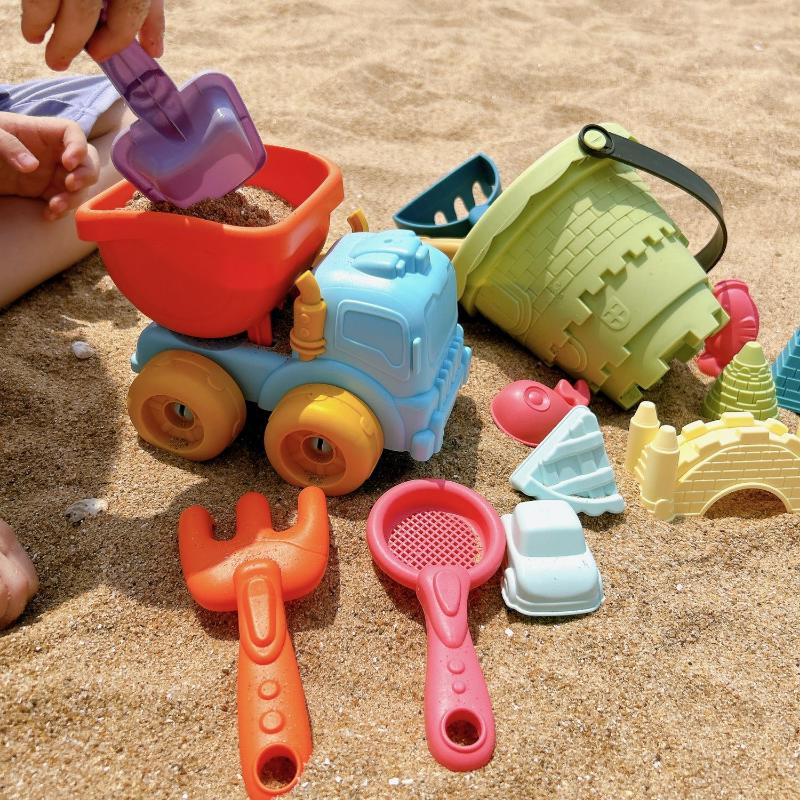 Product Introduction of Sand Digging Tools, Children's Beach Toys, ATVs, Children Playing At The Beach, Sand Castle, Bucket Set, Water Toys 0