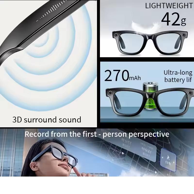 800W AI Smart Camera Sunglasses  Translation Voice Control WiFi Bluetooth HD1080P Shooting Intelligent Glasses For Android IOS - Image 5