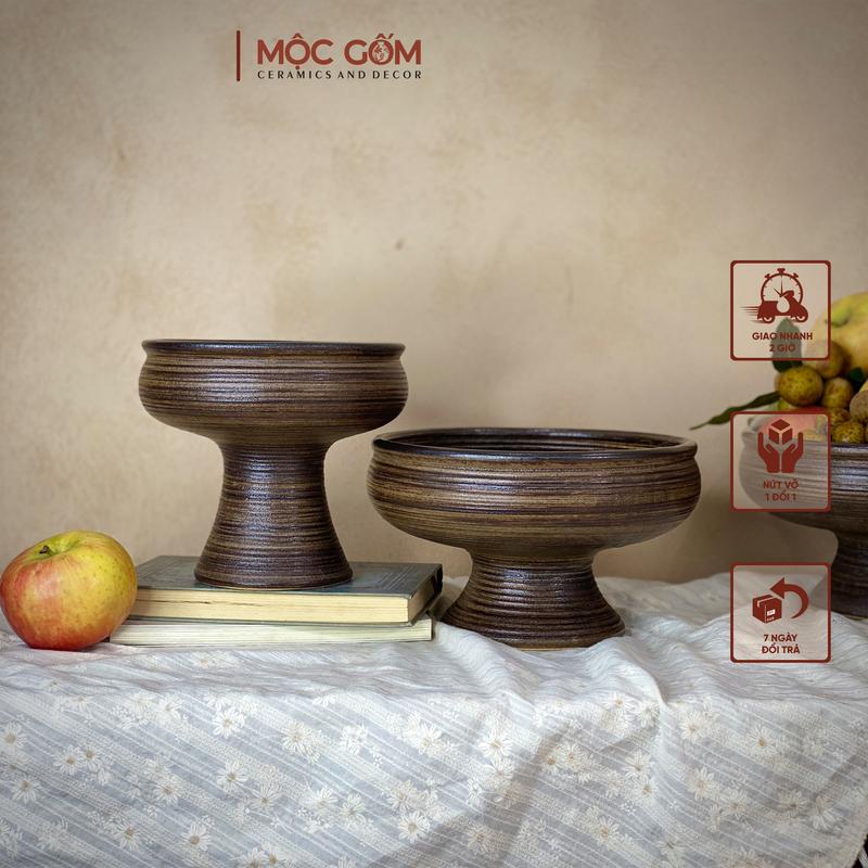 Bình gốm trồng thủy tiên, đang dạng công năng, Decor Phòng, cắm hoa, bày hoa quả, gốm sứ Bát Tràng | Mộc Gốm MG241