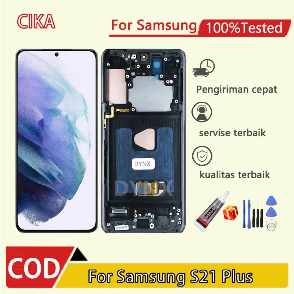 Super OLED LCD Samsung S21 Plus Display with Frame For Samsung Galaxy S21 Plus 5G G996B G996B/DS Lcd Display Replace Digital Layar Touchscreen