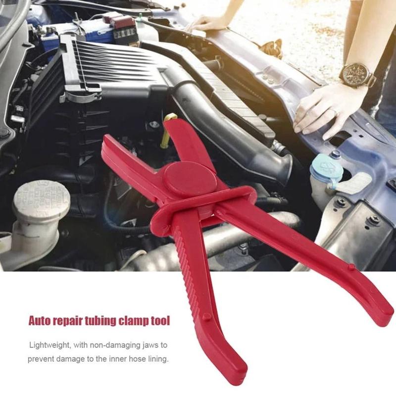 3 pcs Red Plastic Clamp Pliers Tool Brake Pipe Water Line Clamp Pliers Pliers Hose Tube Line Clamps Pinch Pliers Repair 1