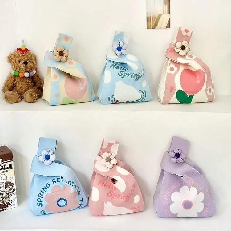 Túi Xách Dệt Kim, Thiết Kế Độc Đáo Hình Hoa Tulip, Dành Cho Nữ, Bộ Sưu Tập Xuân / Hè, Hàng Mới Về, Dễ Phối Đồ, Cá Tính Hợp Xu hướng, Túi Xách