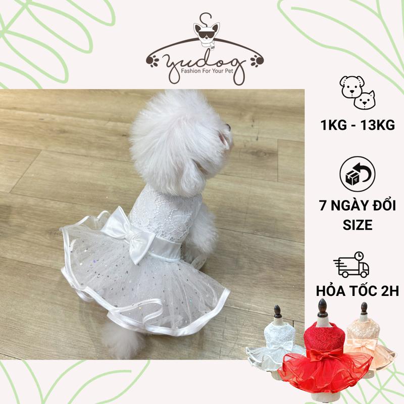 Áo đầm công chúa cho chó mèo yudog váy công chúa xinh mặc cho chó mèo thú cưng 