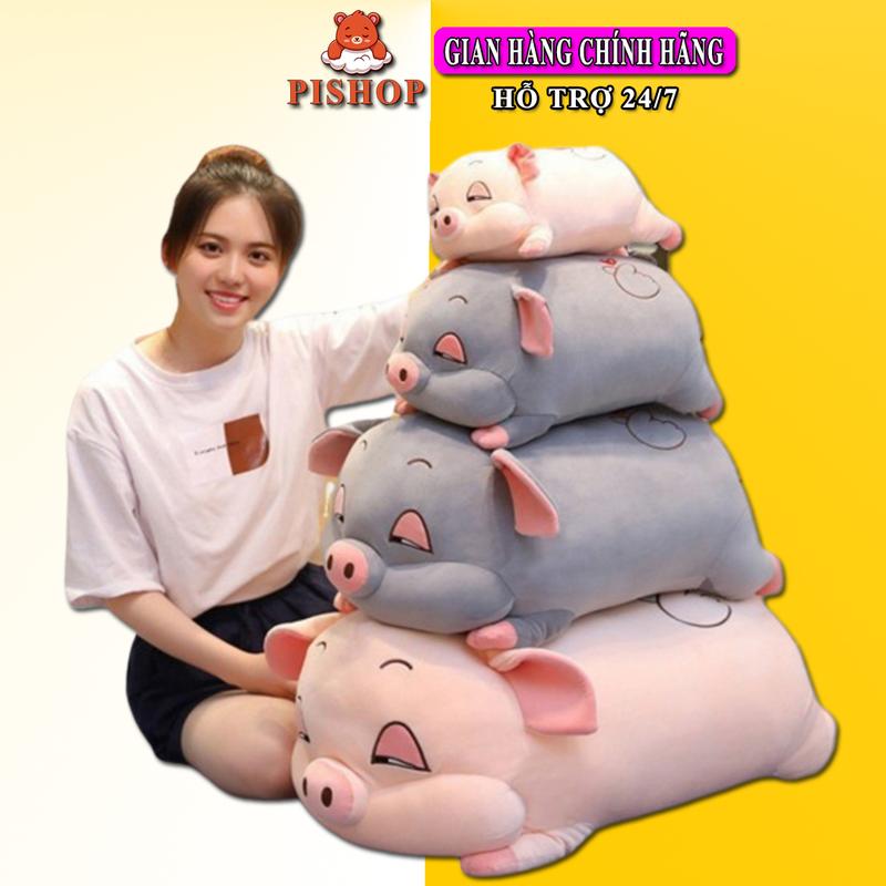 Gabotabo - Gấu Bông Heo Phê Cần Siêu To Khổng Lồ Size 80cm, Thú Bông Thú Nhồi Bông Toy Đồ Chơi Không Phát Nhạc Voi