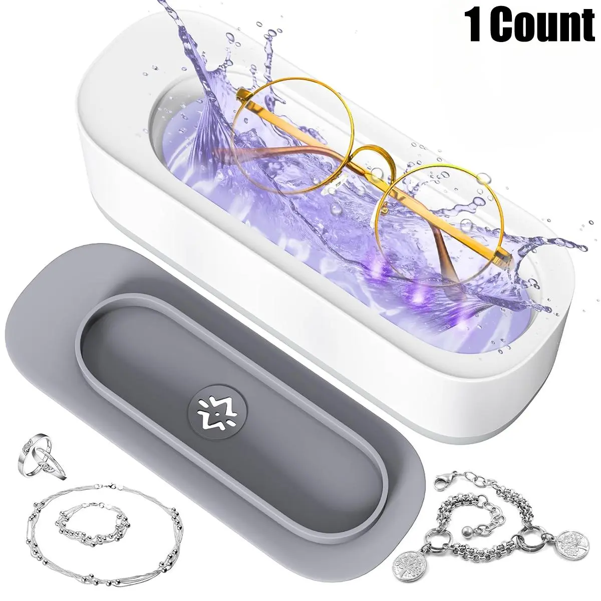 Electric Ultrasonic Cleaner, 1 Count USB Rechargeable High Frequency Vibration Professional Cleaning Machine, Household Cleaner for Jewelry, Watch, Ring, Eyeglasses