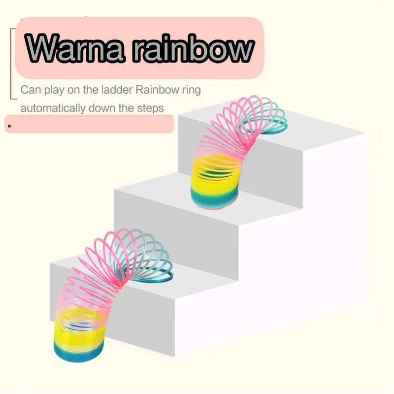 ￼Slinky Spring JUMBO Rainbow Pelangi Mainan Per Pegas Pelangi Slinky Spiral Magic Spring Slinky 3