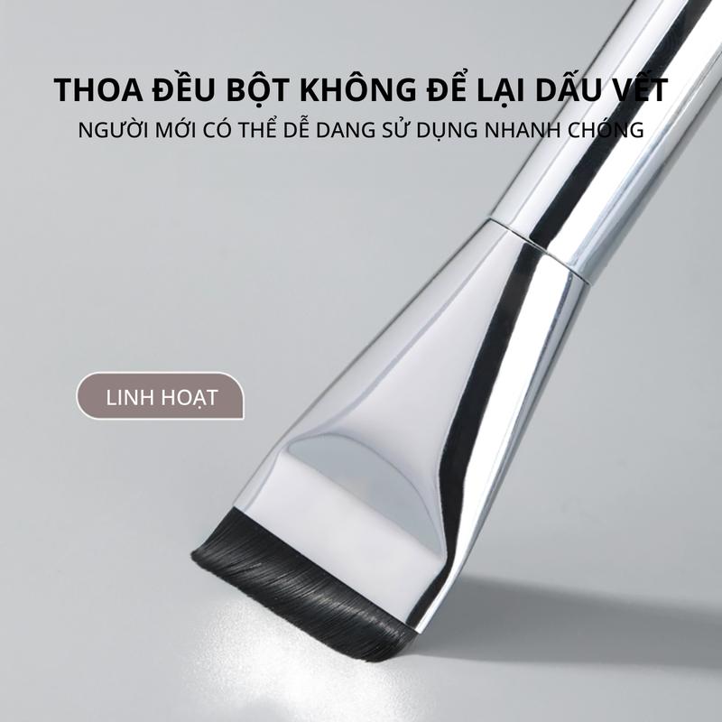 Cọ Tán Nền KIYE Đầu Dẹt Siêu Mỏng Giúp Tạo Lớp Nền Căng Mướt Và Mịn Màng Tư Nhiên 5