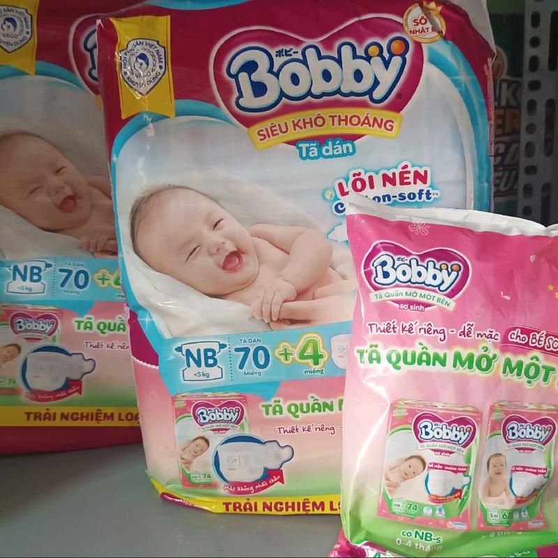 Cambo 2 bit tã dán sơ sinh 70 tặng 4 miếng bobby Trẻ sơ sinh Cho Bé Em bé bỉm  có tả  cho đùi ếch baby