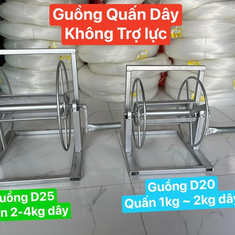 guồng sắt quấn - thu dây diều KHÔNG TRỢ LỰC