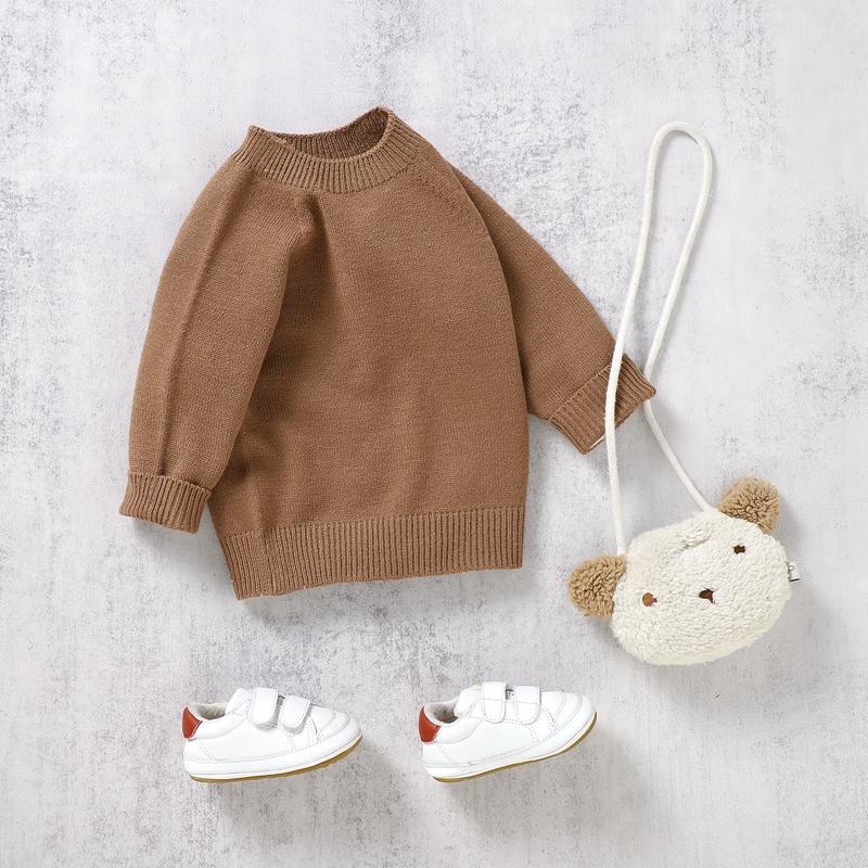Product Introduction of Toddler Autumn Winter Knit Sweaters Long Sleeve Round Neck Solid Color Knitwears 67