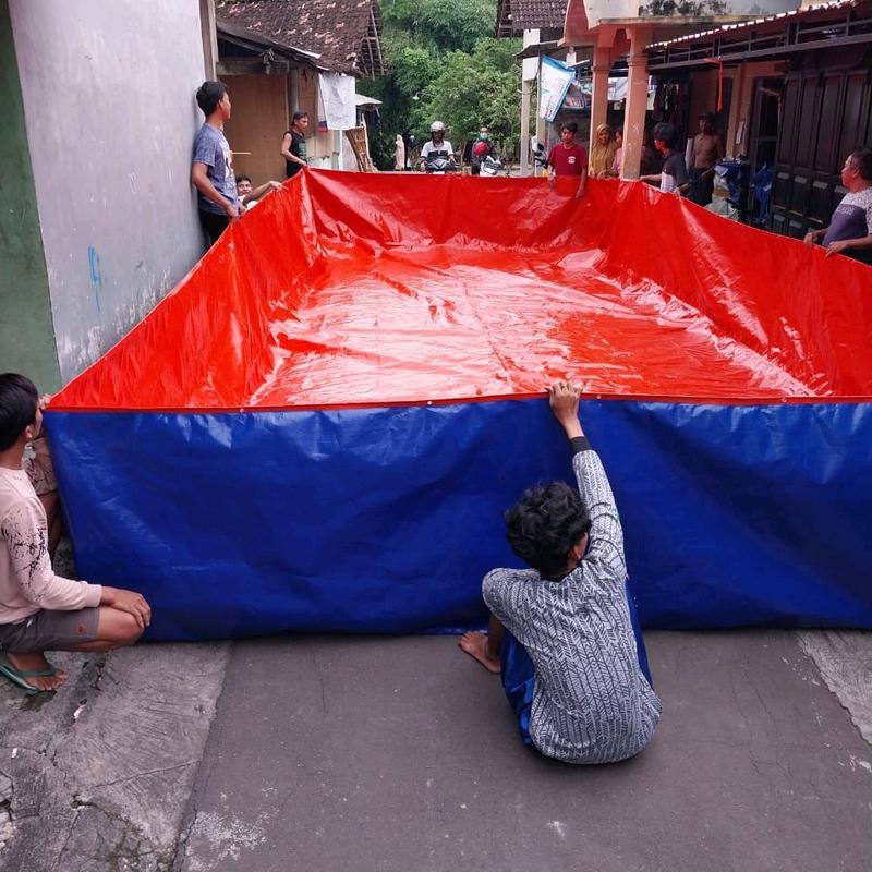 Kolam Terpal A20 300x200x100 / 200x300x100 / 3x2x1 / 2x3x1 Bahan Korea Untuk Budidadya Ikan Lele, Nila, Gurame, Belut, Cupang, Beta, Udang 4