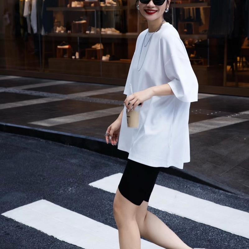 Áo phông Nữ trắng chất cotton Hot New 2025 Cổ Tròn Top Women cá tính trơn áo  love 2