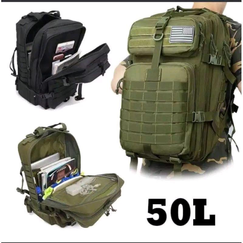 TAS RANSEL ARMY SEMI MILITER BERKUALITAS FREE LOGO RANDOM 6