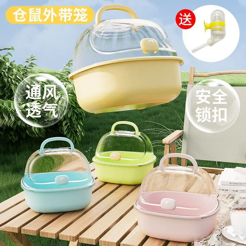 Túi Lồng Ngoài Trời Cầm Tay, Cho Chuột Hamster, Tàu Lượn Đường, Hamster Vàng, Gấu Poly Và Gấu Bạo Lực, Trong Suốt, Thích Hợp Đi Du Lịch